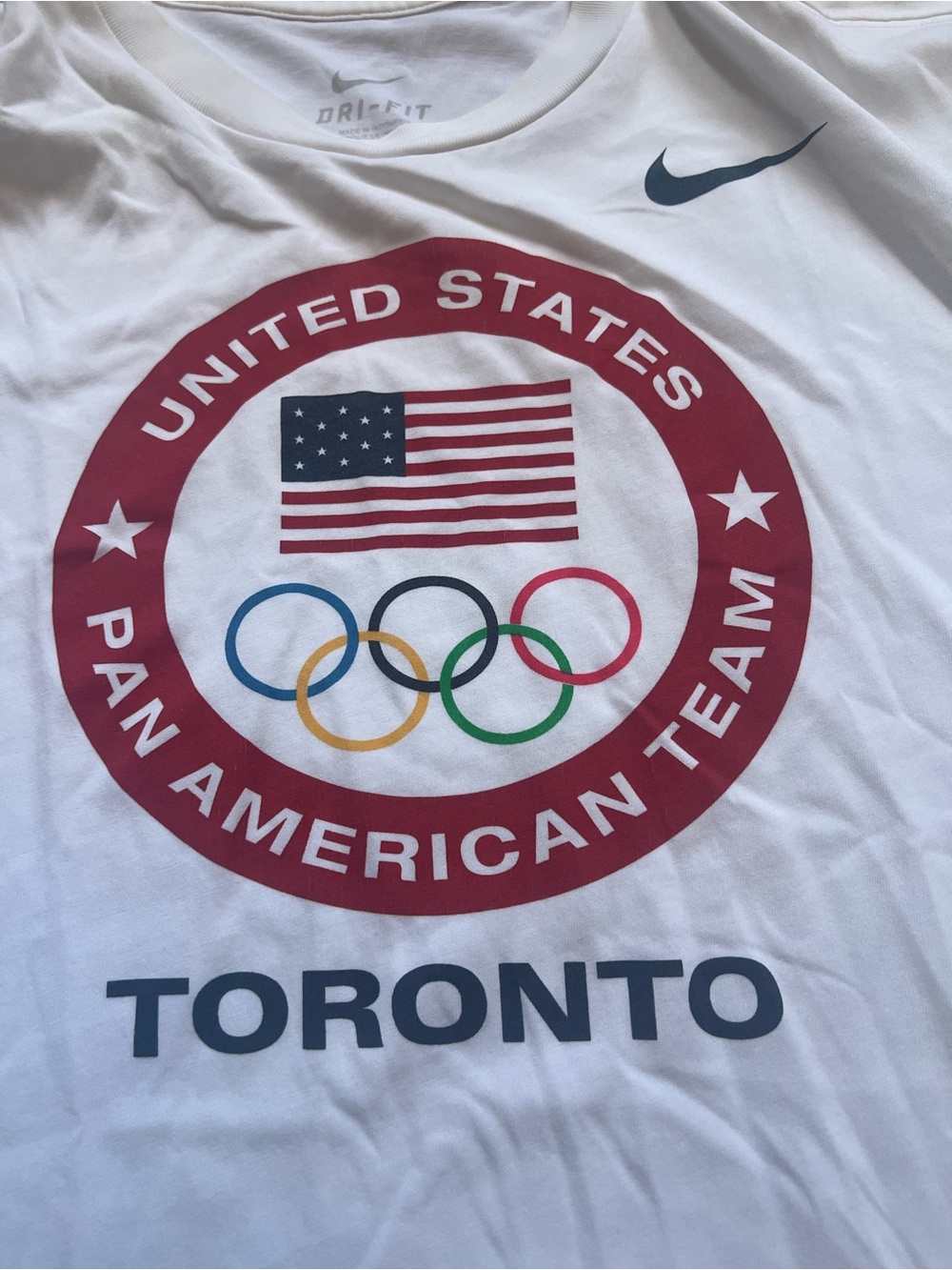 Nike Team USA Pan American Games Toronto 2015 Graphic T-Shirt White Mens Sz XL
